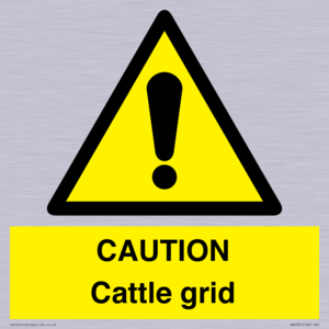 CAUTION Cattle grid